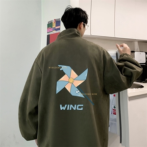 麂皮绒夹克男大码立领褂子外套JK85112-P68 加绒款-P78图片