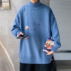 M18040-P45半高领毛衣男士大码针织衫男毛线衣男线衫，男装针织衫/毛衣，电商A040