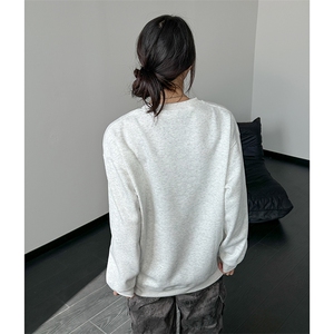 红 2026春新 男女同款 华棉光板纯色圆领卫衣A158-WY25-P22图片