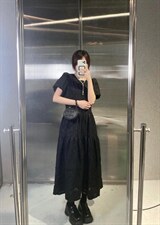 【DAVIDA】韩版设计款菱格连衣裙，女装连衣裙，DAVIDA