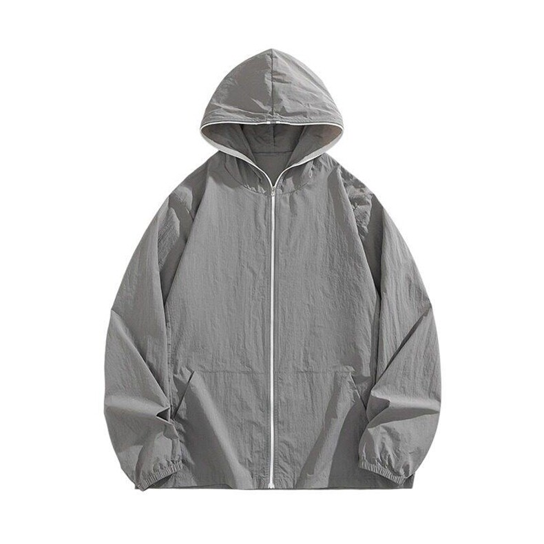 2025防晒服外套净色百搭宽松潮流外套男可收纳防晒服Q5519-特P30,男装防晒衣,星座610（原A335）