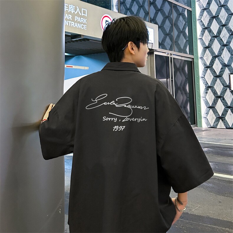 量大优  供视频 冰丝短袖衬衫男 DS211-特P 25图片