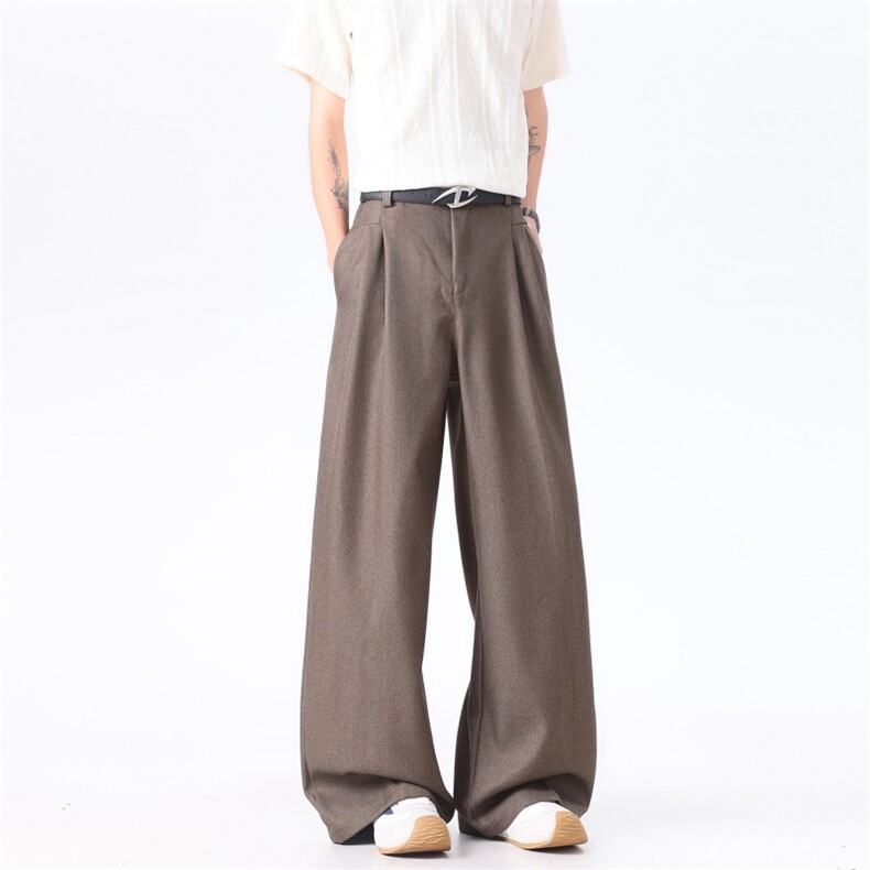 XZ-221-1/K1015/P58美式老钱风立体褶皱直筒百搭阔腿休闲西裤，男装西裤，星座221-1