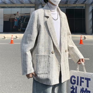 小香风西装外套男2023轻奢高级感轻ins熟风男装小众上衣W1697-P63图片