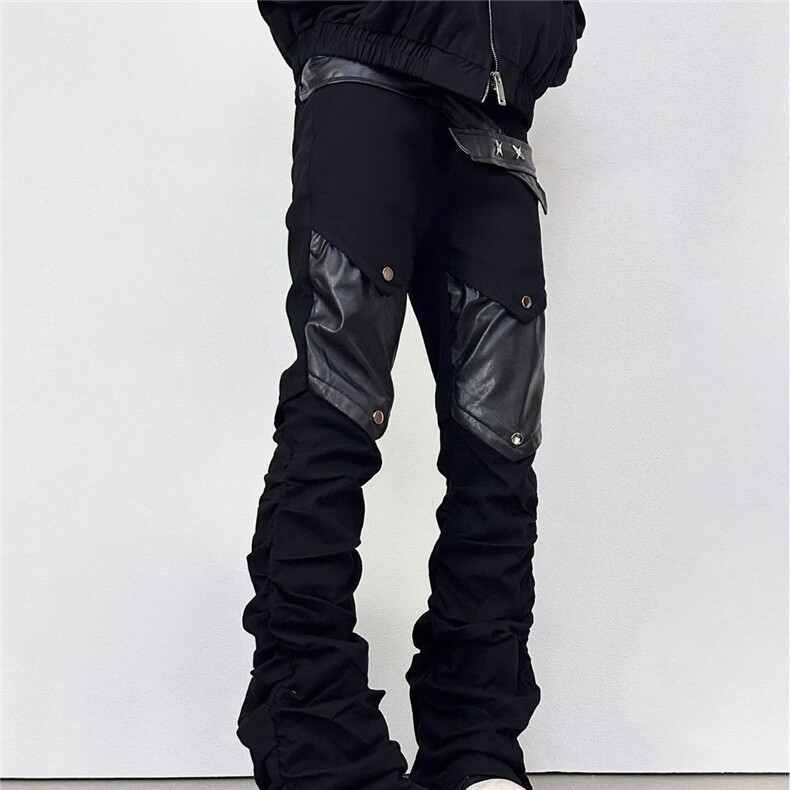 水洗做旧cleanfit牛仔裤男微喇弯刀vibe显瘦黑色裤子AM3194P75,男装牛仔裤,星座1013-5