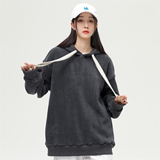 奥粒绒外套基础纯色休闲百搭连帽抽绳卫衣男女同款EY-3663-P85，女装短外套，电商B306