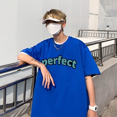 B239-1217-P28港风字母印花夏季高克重落肩袖半袖短袖t恤上衣，男装T恤，星座514-2(原B239)