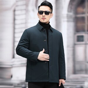 冬季中年男棉衣加厚冬装中年男士翻领棉服爸爸外套SFT81738-P195图片