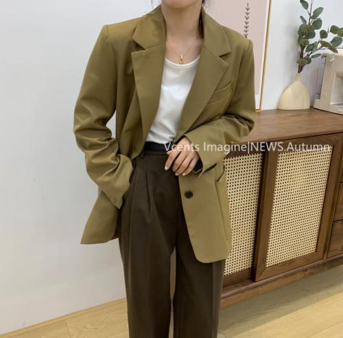 4023A新品2021新秋季工厂设计款西服肩部设计显瘦,女装其它,素妮