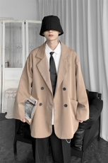 20年秋冬新款大码双排扣格纹休闲便西外套DS-B293-E757-P85，男装西服，电商A306