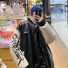 MY072-P135大面积刺绣棒球服美式街头风格潮牌棉衣男，男装棉衣，星座1408-1