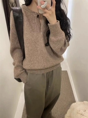 2025年秋季时尚百搭通勤简约休闲宽松羊毛衫，女装羊毛衫，恩泰羊绒