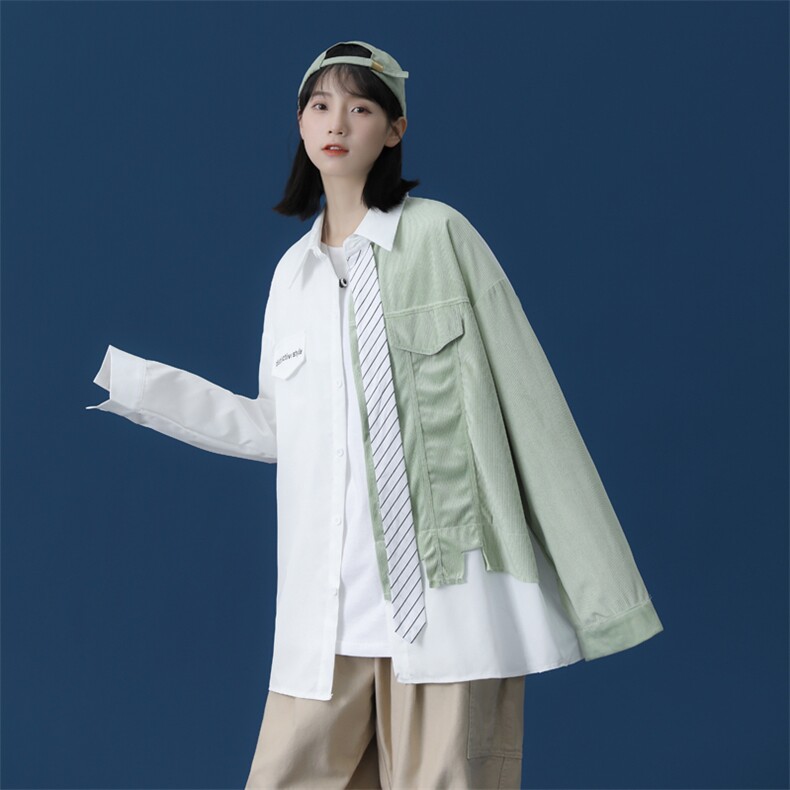 衬衫女新款韩版女装宽松高级质感长袖衬衣C8003P40,男装衬衫,星座1116-2