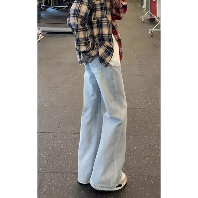 港风秋冬新款2025牛仔裤嘻哈ins潮高街潮流痞帅长裤RK3185-P43,男装牛仔裤,星座412-1