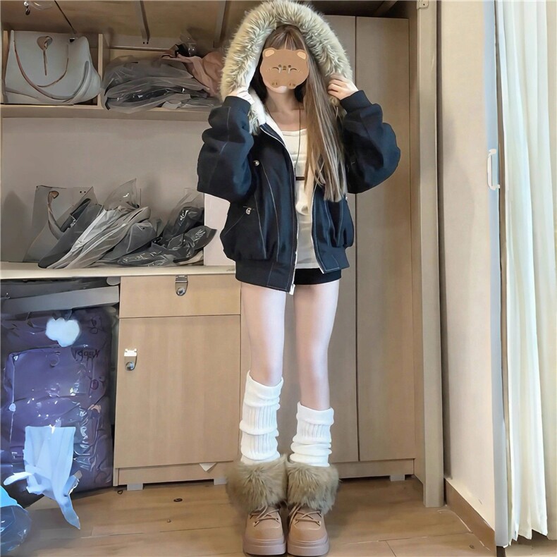 毛领座山雕夹克棉服2025新款加绒保暖连帽棉衣外套G881特P110网图,男装夹克,电商B245