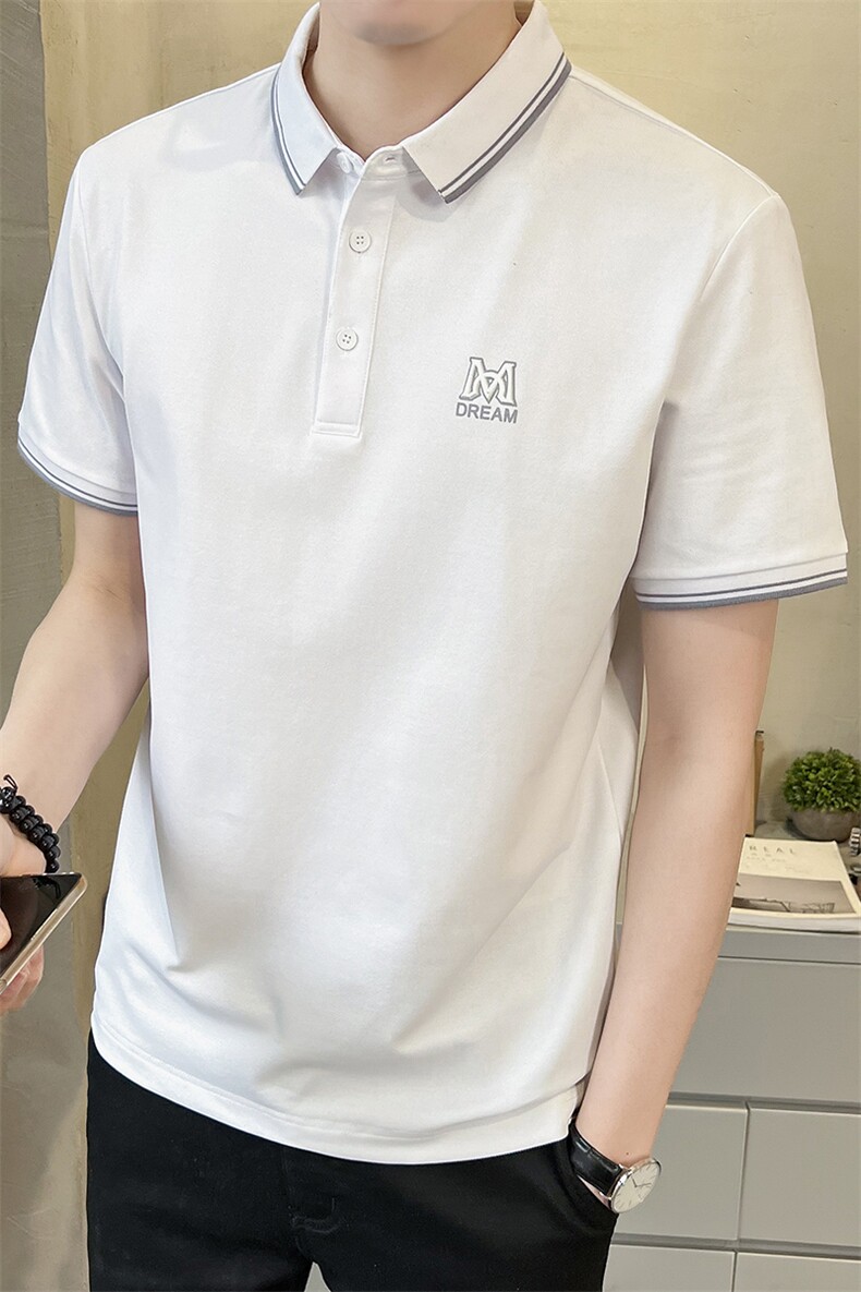 数据款Polo衫时尚刺绣男款短袖青春流行T恤DS-A329-PL2037-P50,男装Polo衫,电商A329