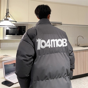港风直播抖音高品质宽松男羽绒棉面包服棉衣外套M1060P85图片