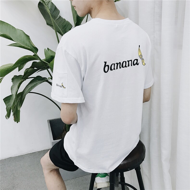2021夏季休闲棉T banana印花短袖T恤703-T115图片