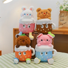 明亮毛绒玩具 多彩茶杯