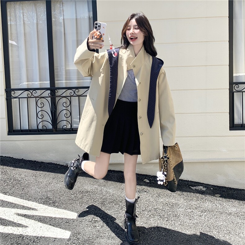 连帽风衣女中长款2026春季新款女装春秋外套2C227/3311/P185K298,女装风衣,2C227