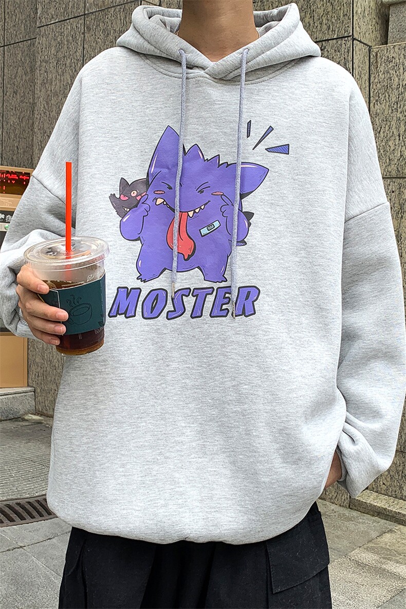 WY2087-P40纯棉连帽卫衣男大码运动帽衫宽松薄外套男,男装卫衣,电商A040