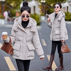 冬季新款羽绒棉棉衣女短款加厚保暖外套收腰显瘦时尚百搭棉服，女装棉衣/棉服，利佳可人
