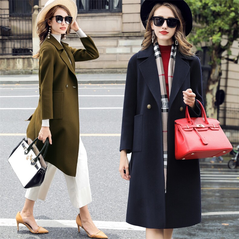 开衫潮流拼接气质时尚休闲纯色2022年冬季毛呢外套，女装毛呢外套，阿舍尔精品