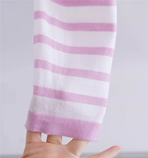 精纺条纹v领开衫，女装针织衫/毛衣，绒默