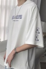 【】A003-HT1179-P25夏装新款可爱熊印花男士短袖T恤，男装T恤，电商A003