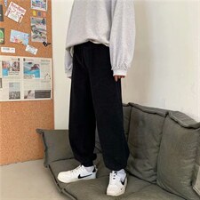 潮牌ins裤子男休闲长裤韩版潮运动裤宽松灯芯绒束脚裤BK315-P35,女装休闲裤,星座1008-2