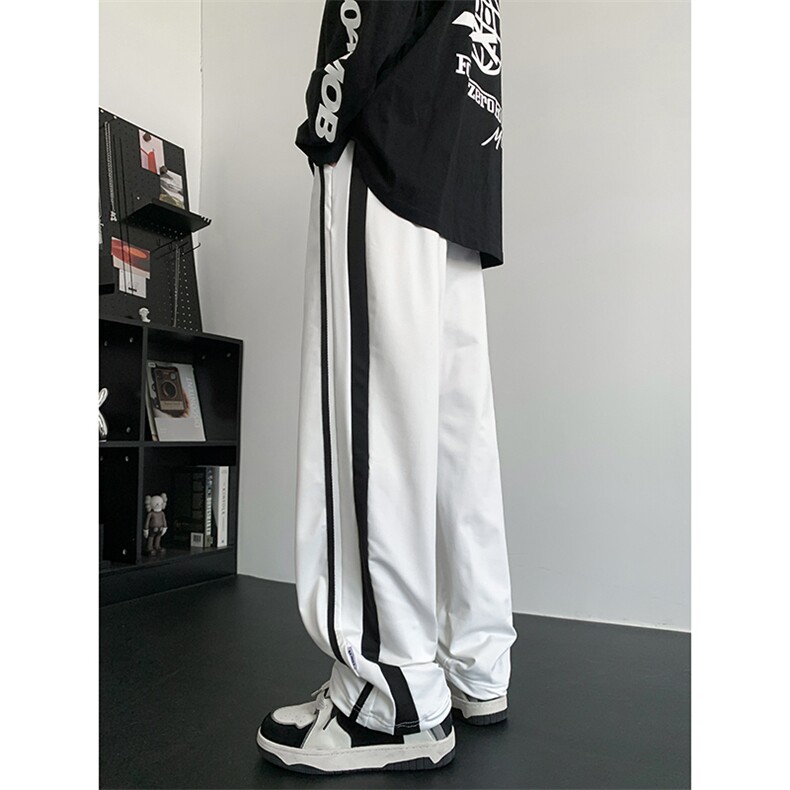 条纹休闲长裤潮男款潮牌高街直筒凉感条纹卫裤XK1766-P35,男装休闲裤,星座1001-1