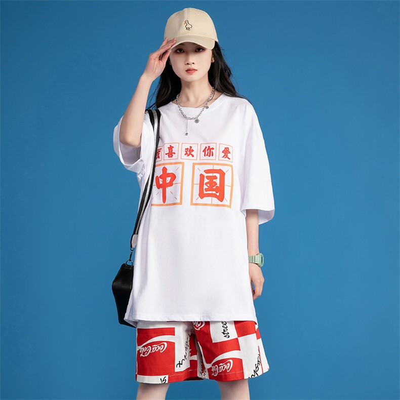 夏季爱印花中性风三色宽松T恤A071-5502-P25（控38）,男装T恤,电商A071