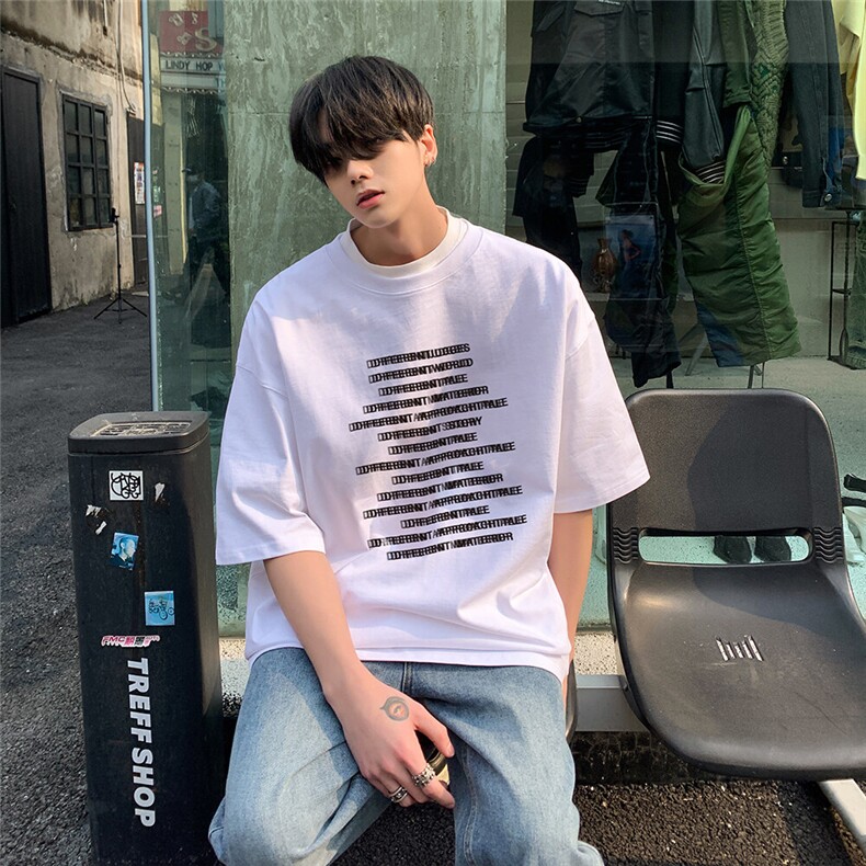 春夏新款重磅纯棉字母满印高街短袖 M~5XL XZ604-DT220-P25控39图片