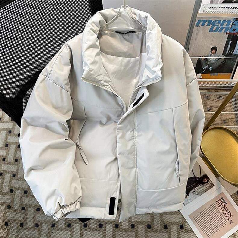 现货美式高街休闲夹克冬季立领纯色三防户外工装加厚棉服外套,男装夹克,电商A486