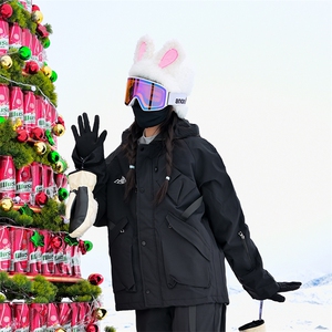 2024春防水多口袋滑雪服男女同款登山服大码保暖夹克外套M78-P155图片