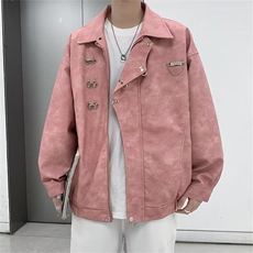 美式高街夹克男韩版潮配链条痞子帅2025春季新款ins外套W5382-P88，男装夹克，星座412-2
