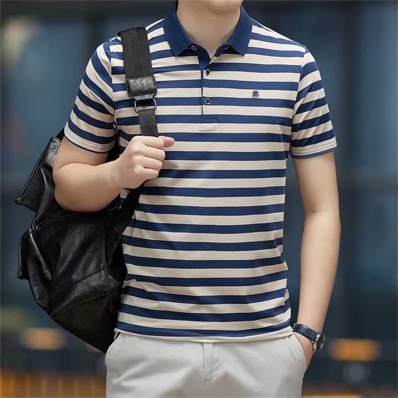 夏季纯棉短袖T恤免烫POLO衫夏装新款男士休闲半袖上衣WK5808-P63,男装Polo衫,星座1105-3