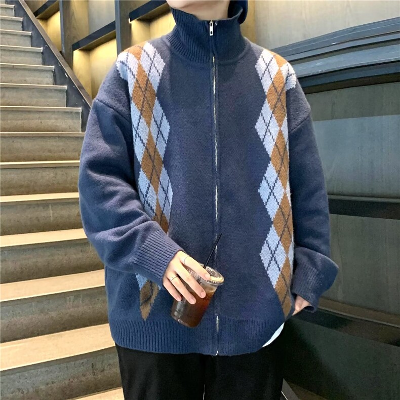 圆领毛衣男港味2023秋季复古日系加厚毛衣针织衫M0136P58,男装针织衫/毛衣,星座1116-2