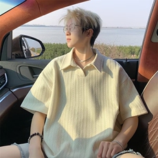 wassuphappy翻领短袖t恤男夏季薄款美式POLO衫休闲半袖宽松上衣，男装Polo衫，星座1210-1
