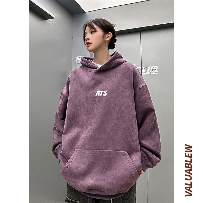 麂皮绒连帽卫衣直播品质重磅400克ATS英文印花JL7164-P45控78,男装卫衣,星座508（原C305）