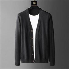 2023新款卫衣男士上衣针织衫开衫长袖T恤P125，男装针织衫/毛衣，电商D223-1