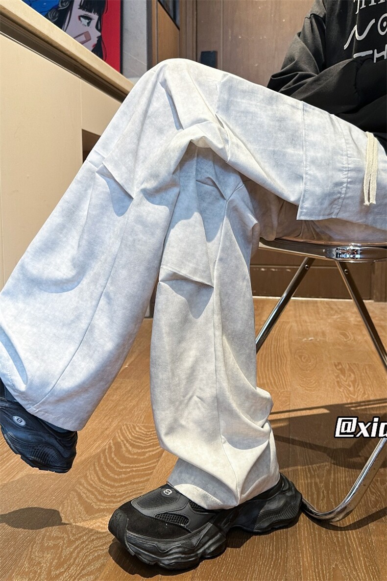 XZ616秋季重磅多口袋双褶垂感扎染水洗脏脏裤TY1045特P40控78,男装休闲裤,星座512A（原616）