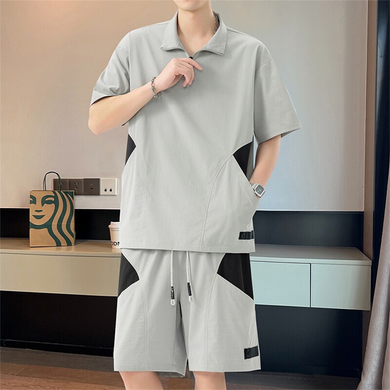 35566-P66大码控118大码夏季男士休闲套装，男装休闲套装，星座209