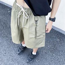休闲裤男韩版潮流痞子帅印花2024夏季新款ins宽松五分裤K4111-P33，男装休闲裤，星座412-3