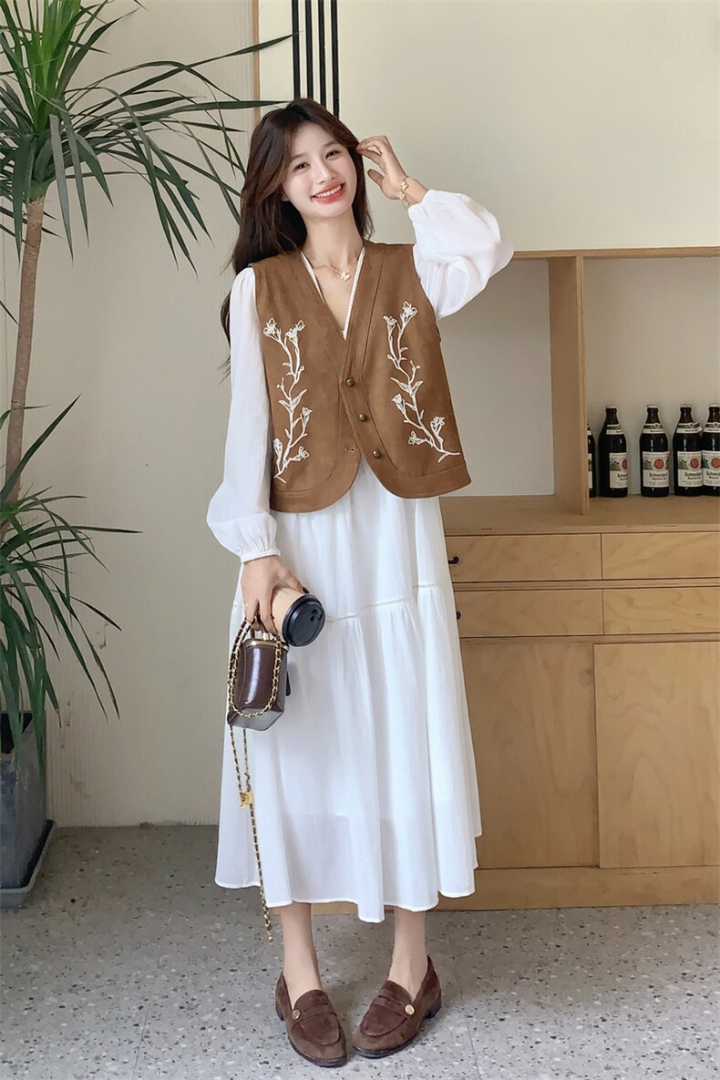 女装新款时尚套装马甲连衣裙两件套单裙P135-K188P185-K248,女装套装/套裙,2C299