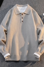 8788-P482025年秋冬新款翻领毛衣男时尚长袖针织衫，男装针织衫/毛衣，电商A113