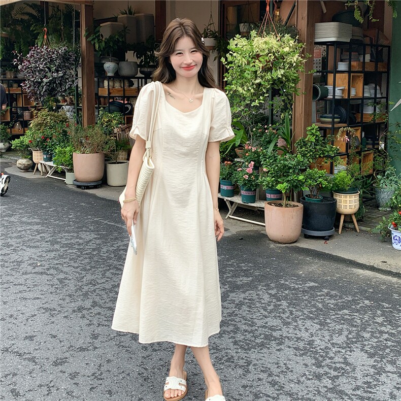 2026年夏季新款温柔风前侧车塔克线连衣裙女182A-8713P135K198,女装连衣裙,浙宝182A