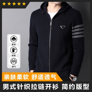 中高端男装男士连帽精品针织衫高货夹克外套大货主推图片