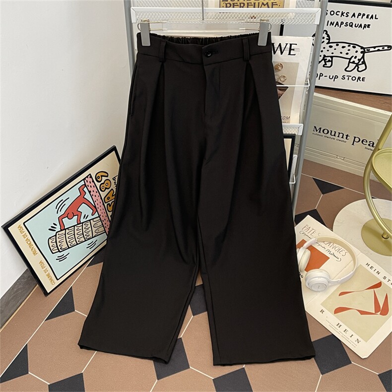 港风秋款男休闲西裤褶皱直筒阔腿男女长裤h371P53，男装西裤，星座1013-1