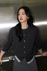 开衫假两件M胸围100衣长59袖长58L胸围105衣长60袖长59，女装针织衫/毛衣，初婷羊绒